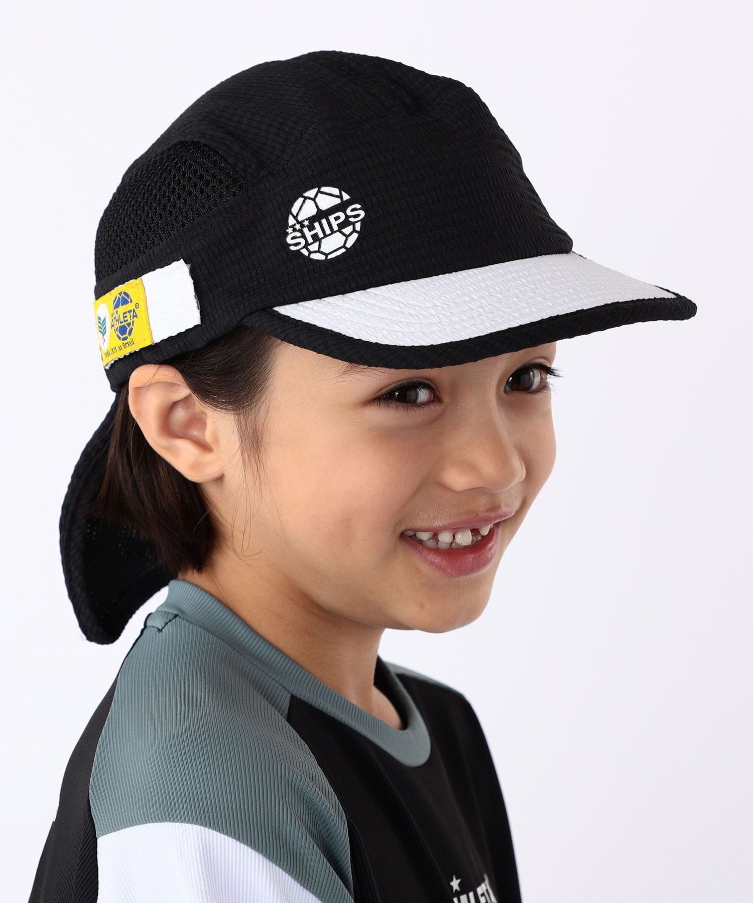 【SALE／40%OFF】SHIPS KIDS 【SHIPS KIDS別注】ATHLETA:プラクティス キャップ シップス 帽子 キャップ ブラック ネイビーのサムネイル