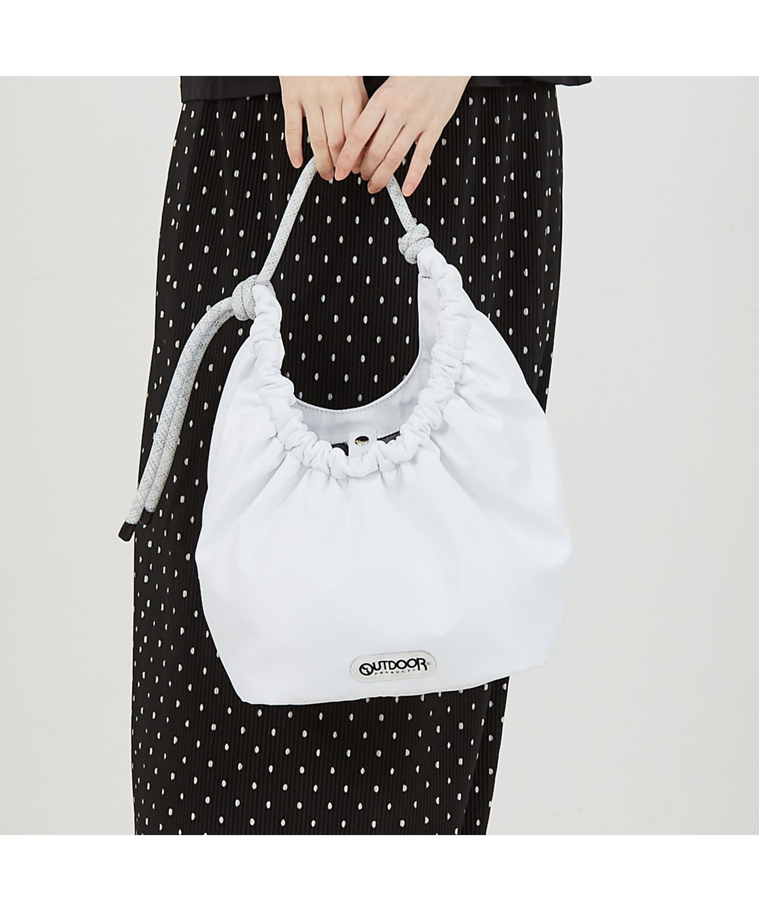 abahouse mavie 【OUTDOOR 】コードギャザートート アバハウス マヴィ バッグ ショルダーバッグ ブラック レッド ホワイト【送料無料】