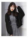dazzlin ボリュームスリーブスタジャン ダズリン コート/ジャケット ブルゾン ブラック ピンク ブルー ベージュ【送料無料】