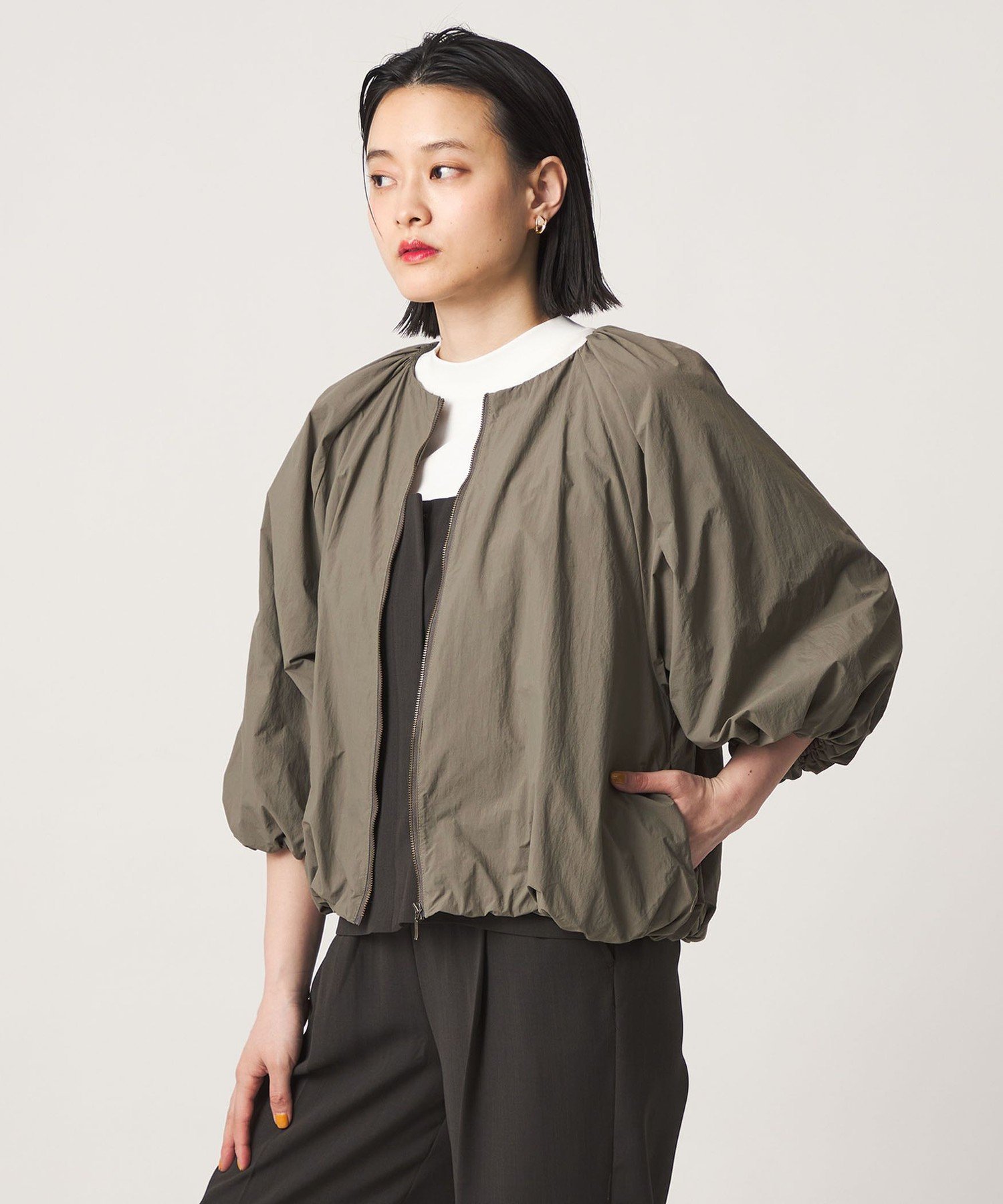 【ユナイテッドアローズ】コットンナイロン ロングブルゾン 　グレー 楽天市場】【SALE／50%OFF】コットンナイロン ロングブルゾン ＜A DAY