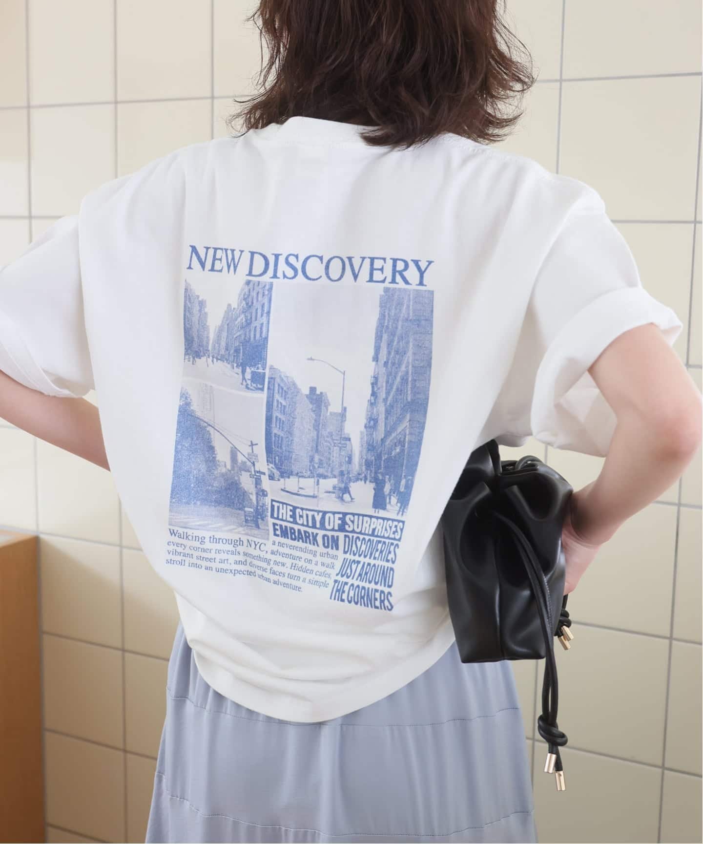 SLOBE IENA SCREEN STARS/スクリーンスターズ SLOBE別注 ニュースペーパーTEE スローブ イエナ トップス カットソー・Tシャツ ベージュ ホワイト
