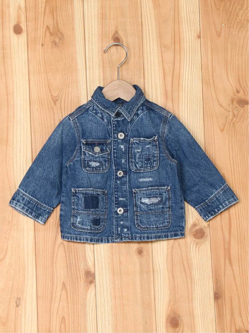 【SALE／79%OFF】GAP (K)デニムチョアジャケット (ベビー) ギャップ ジャケット・アウター デニムジャケット ブルーのサムネイル