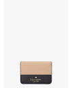 ケイト・スペード ニューヨーク 【SALE／65%OFF】kate spade new york マディソン カラーブロック トップ ジップ カード ホルダー ケイトスペードニューヨーク 財布・ポーチ・ケース 名刺入れ・カードケース ブラウン【送料無料】