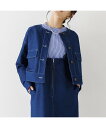 【SALE/27%OFF】abahouse mavie ジャージーデニムショートジャケット アバハウス マヴィ ジャケット・アウター ノーカラージャケット ブルー【送料無料】