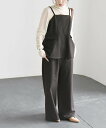 【SALE/40%OFF】quaranciel quaranciel:<洗濯機可能>ペプラム キャミソール & ワイドパンツ セットアップ シップス パンツ その他のパンツ ブラック ブラウン【送料無料】