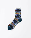 TRICOTE BLOCK CHECK SOCKS トリコテ 靴下・レッグウェア 靴下 ブルー ピンク(4)