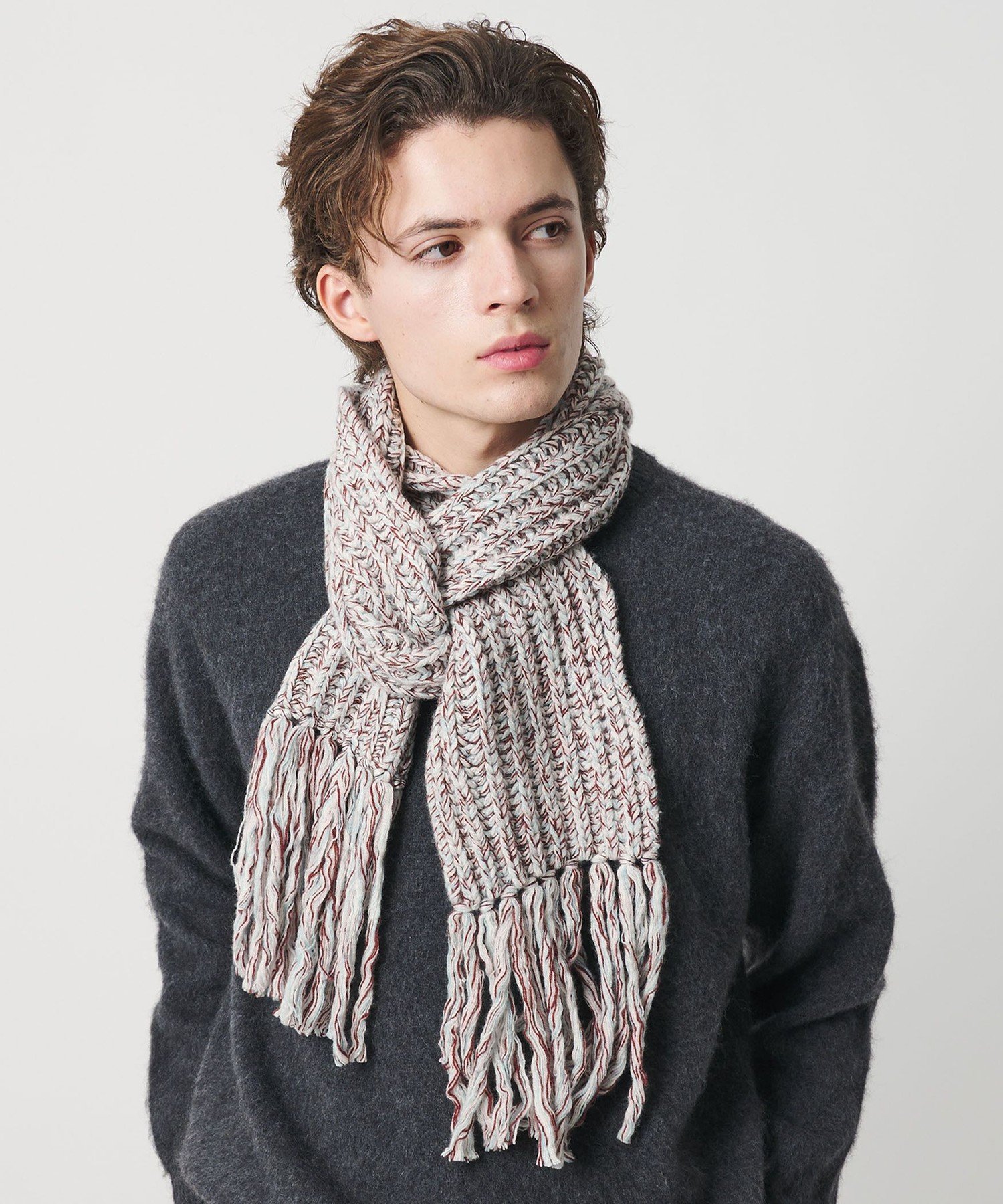 BEAUTY&YOUTH UNITED ARROWS ローゲージ リブ マフラー ビューティー＆ユース　ユナイテッドアローズ ..