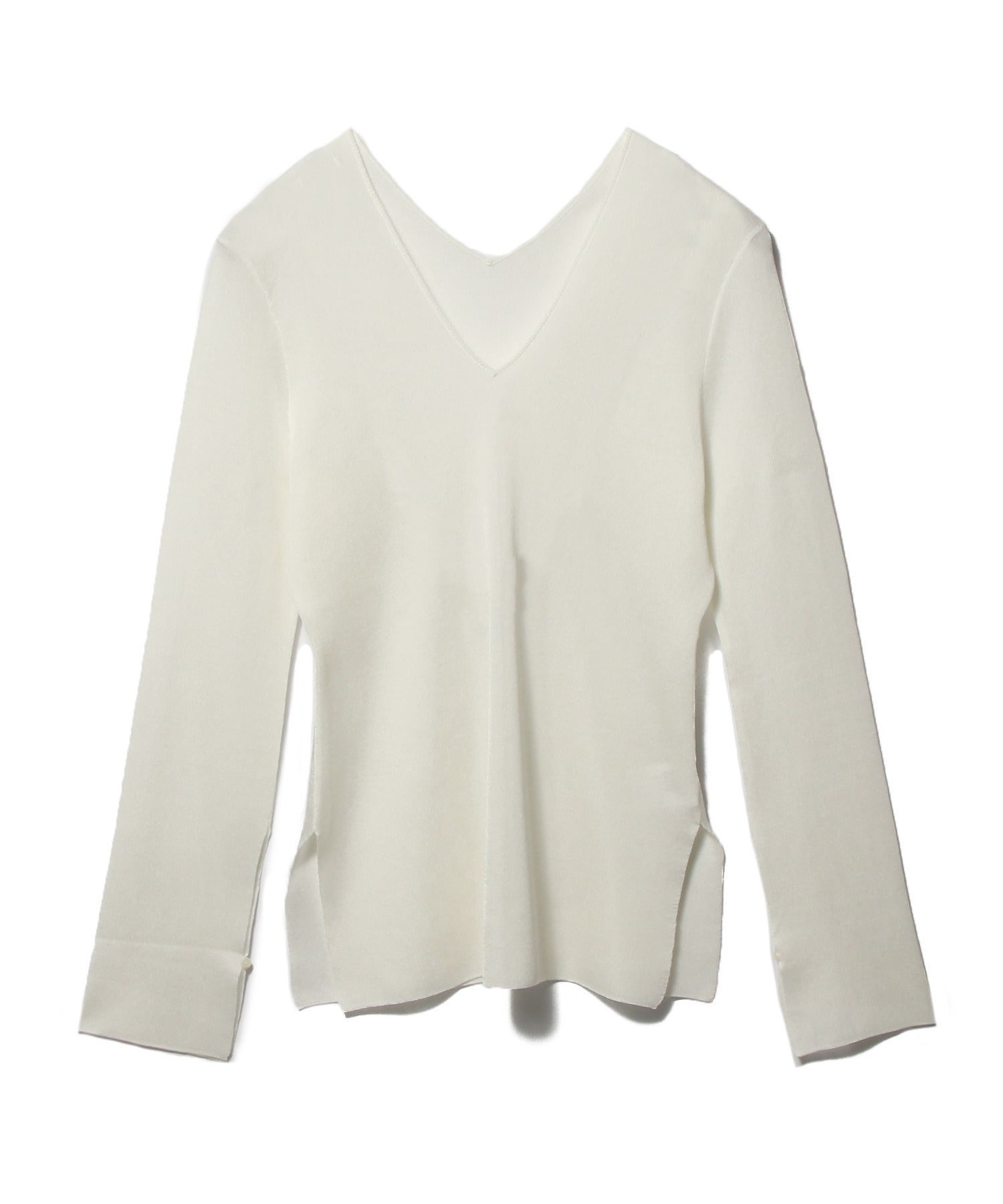 V-Neck - ESTNATION THE FIRST ESTNATION THE FIRST / アセテートシルク2WAYプルオーバー エストネーション トップス ニット ホワイト ブラック【送料無料】