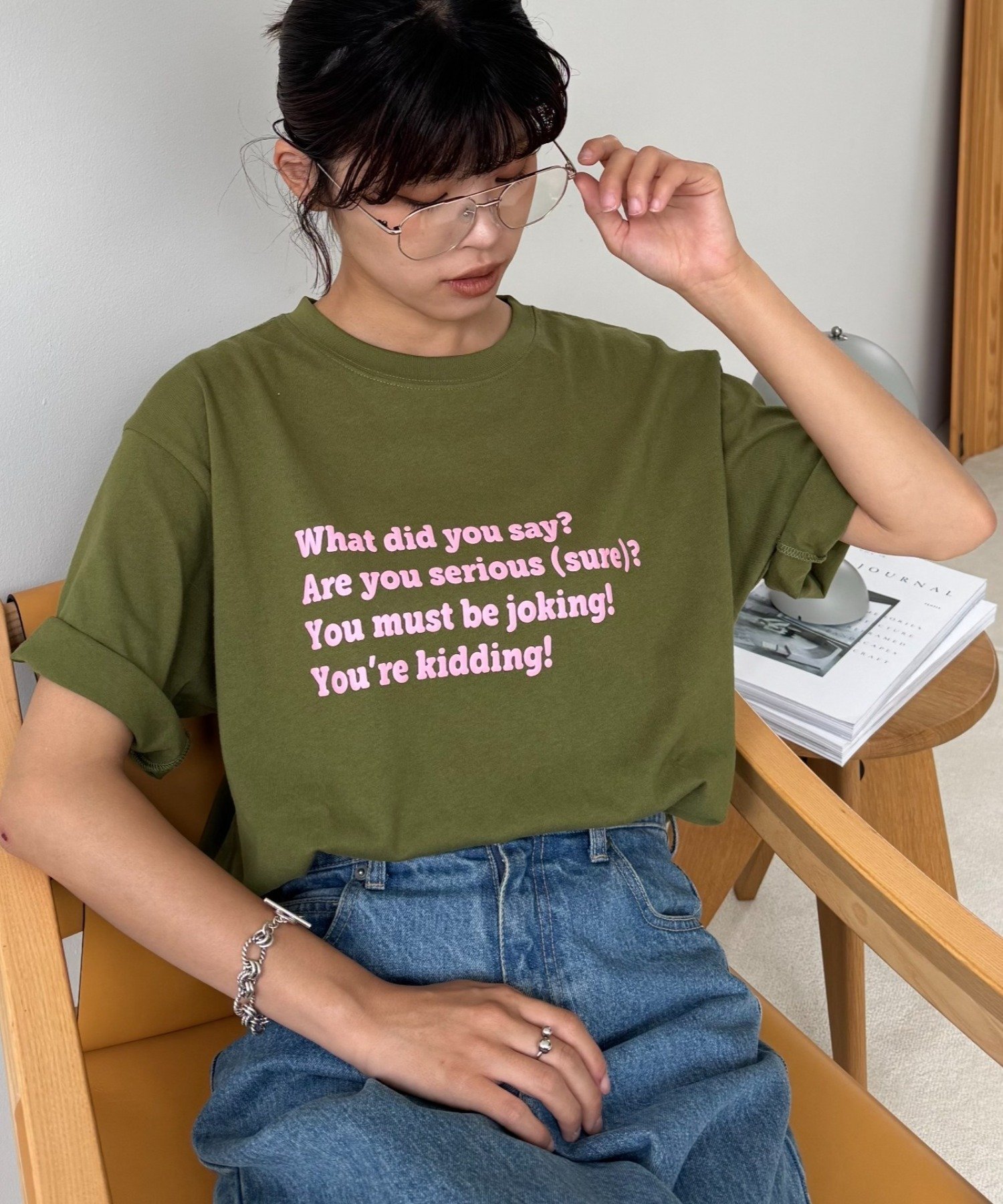 【UNISEX】【プラスサイズあり】ポコポコメッセージロゴTEE チャオパニックティピー トップス カットソー・Tシャツ ピンク ブルー グレー ネイビー ブラック ホワイト グリーン
