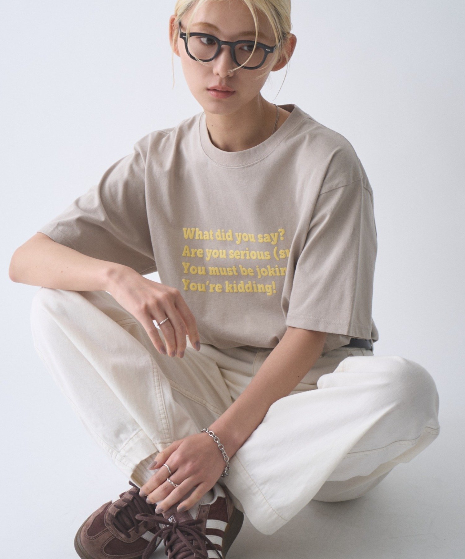 【UNISEX】【プラスサイズあり】ポコポコメッセージロゴTEE チャオパニックティピー トップス カットソー・Tシャツ ピンク ブルー グレー ネイビー ブラック ホワイト グリーン