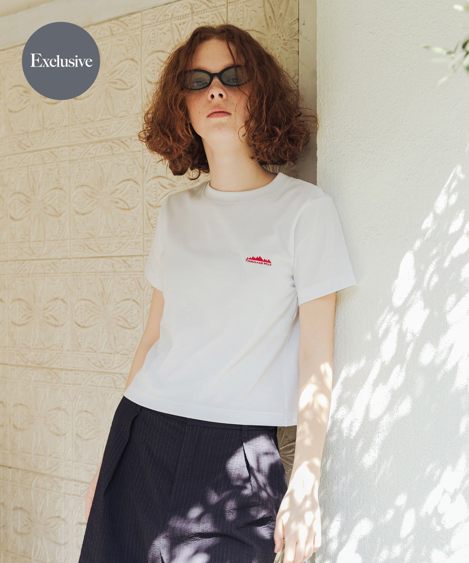 【SALE／20%OFF】URBAN RESEARCH 『吸水速乾』『別注』THOUSAND MILE×URBAN RESEARCH SHORT SLEEVE T-SHIRTS アーバンリサーチ トップス カットソー・Tシャツ ネイビー ホワイト グレー ブラック