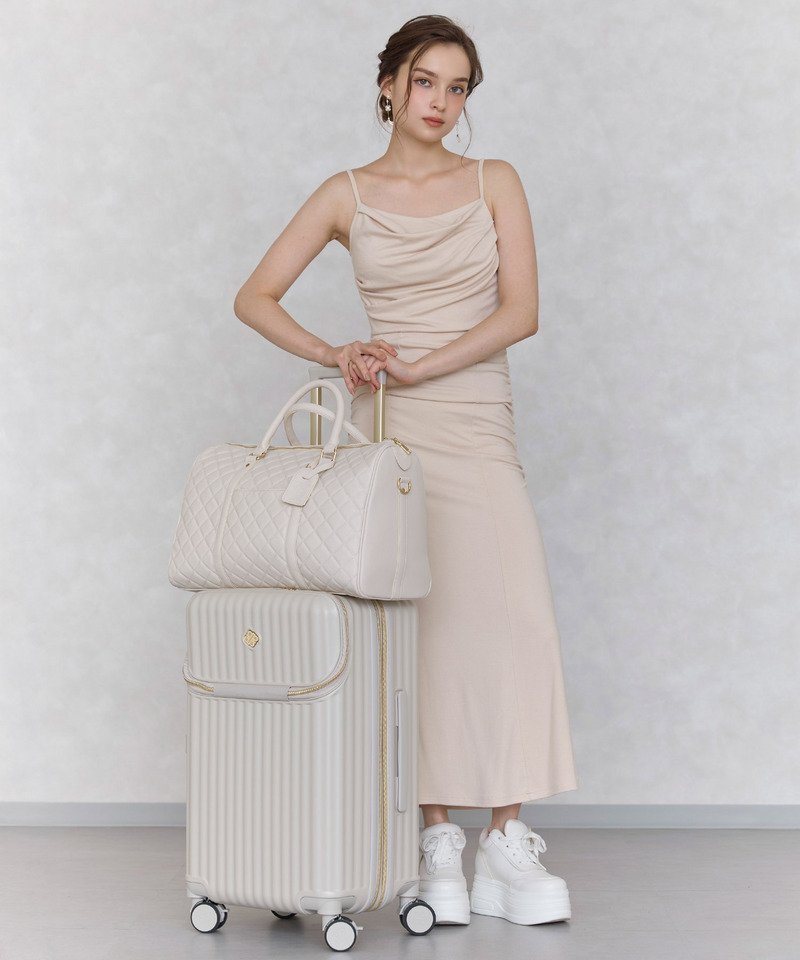 ROYAL PARTY カップ付ドレープキャミワンピース ロイヤルパーティー ワンピース・ドレス ワンピース ブラック ベージュ グレー