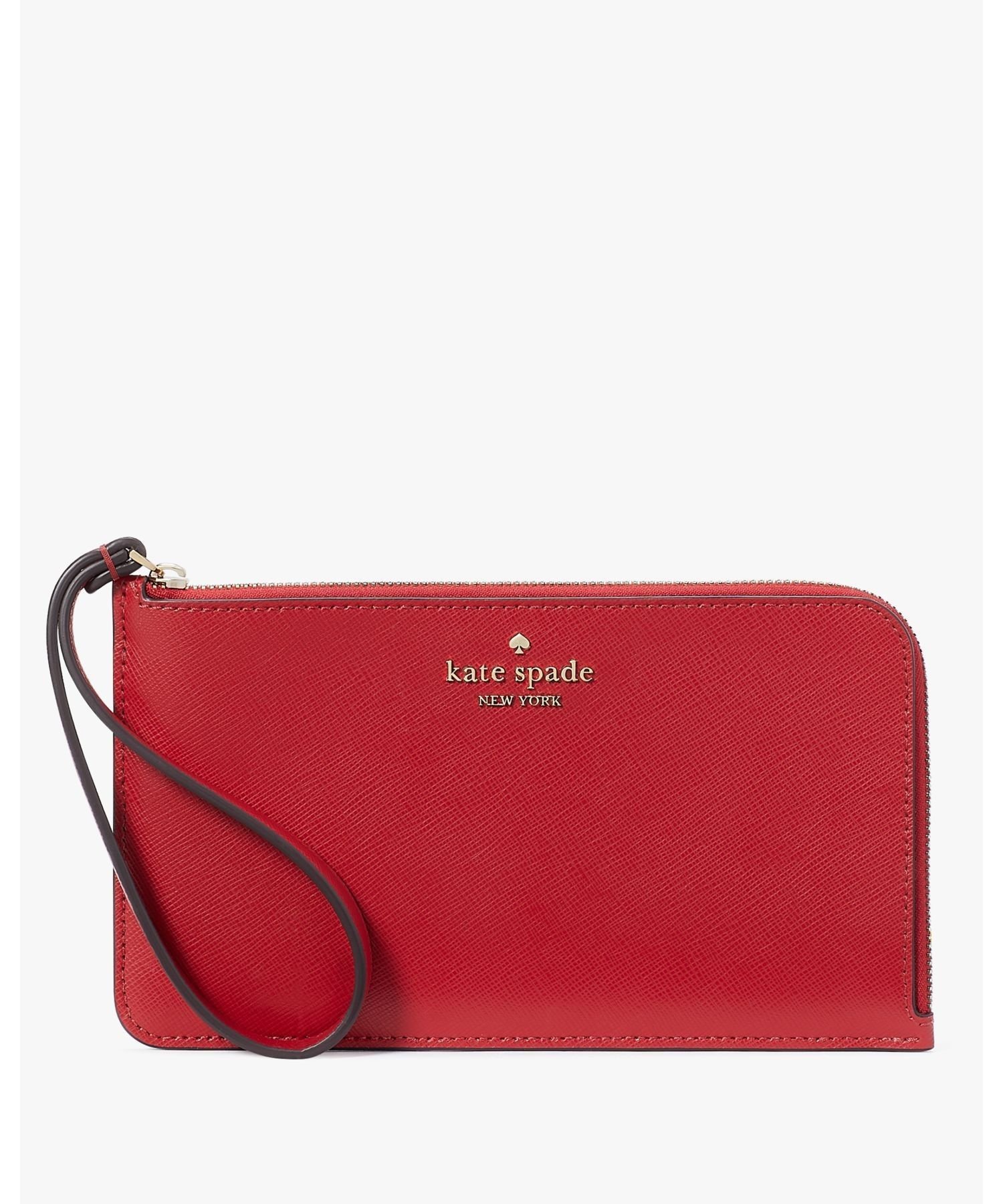 ケイト・スペード ニューヨーク 【SALE／50%OFF】kate spade new york ルーシー ミディアム L-ジップ リスレット ケイトスペードニューヨーク 財布・ポーチ・ケース 名刺入れ・カードケース レッド【送料無料】