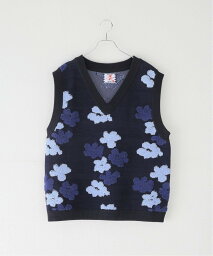 Oriens JOURNAL STANDARD 【SON OF THE CHEESE/サノバチーズ】 Flower Pattern Knit Ve:ベスト オリエンス ジャーナルスタンダード トップス ベスト・ジレ ネイビー【送料無料】