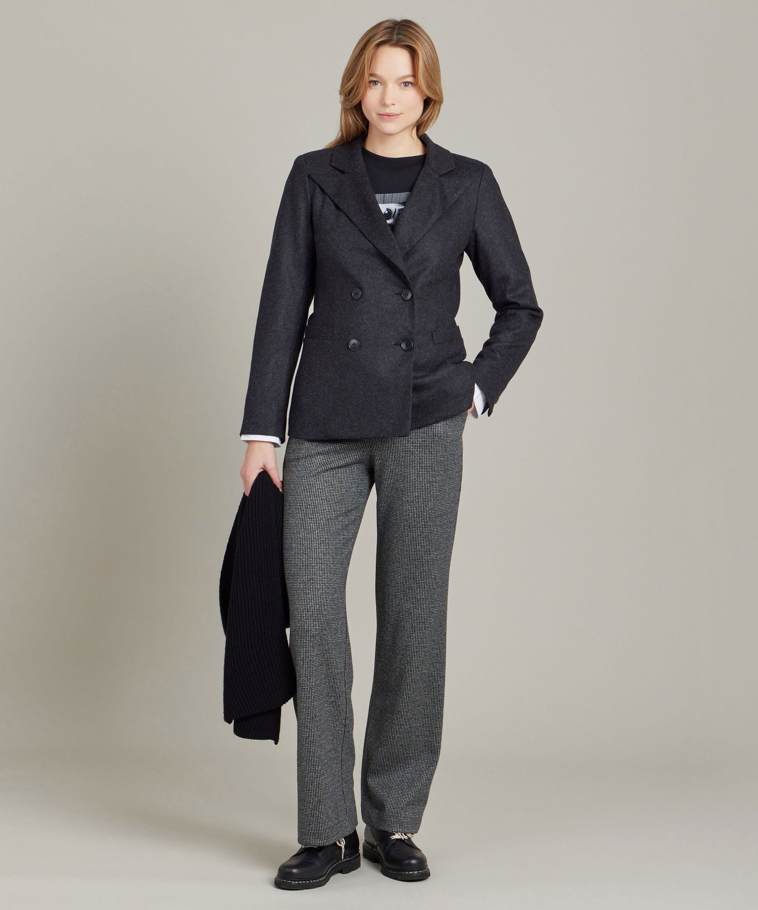 JZ40 VESTE ジャケット アニエスベー ジャケット・アウター テーラードジャケット・ブレザー グレー