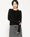 Ranan Ranan/(W)2WAYレイヤードシアーベロアトップス ラナン トップス アンサンブル ブラック ベージュ【送料無料】