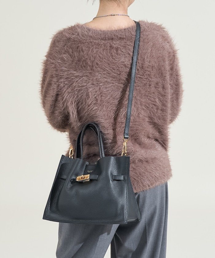 【SALE／10%OFF】FREAK'S STORE TRERO/シュリンク クロア トートバッグ M/ レザーショルダーバッグ 25AW フリークスストア バッグ トートバッグ ベージュ ブラウン ブラック【送料無料】のサムネイル