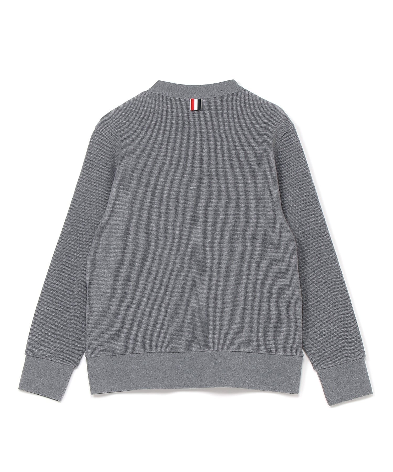 THOM BROWNE V NECK CARDIGAN W/ 4 BAR INTARSIA TRIM IN TEXTRED トムブラウン トップス カーディガン グレー【送料無料】