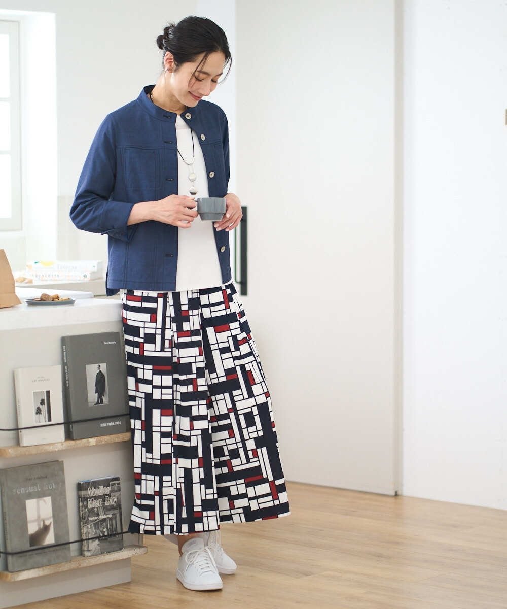 トリコロールガウチョパンツ ジョルジュ・レッシュ パンツ その他のパンツ レッド