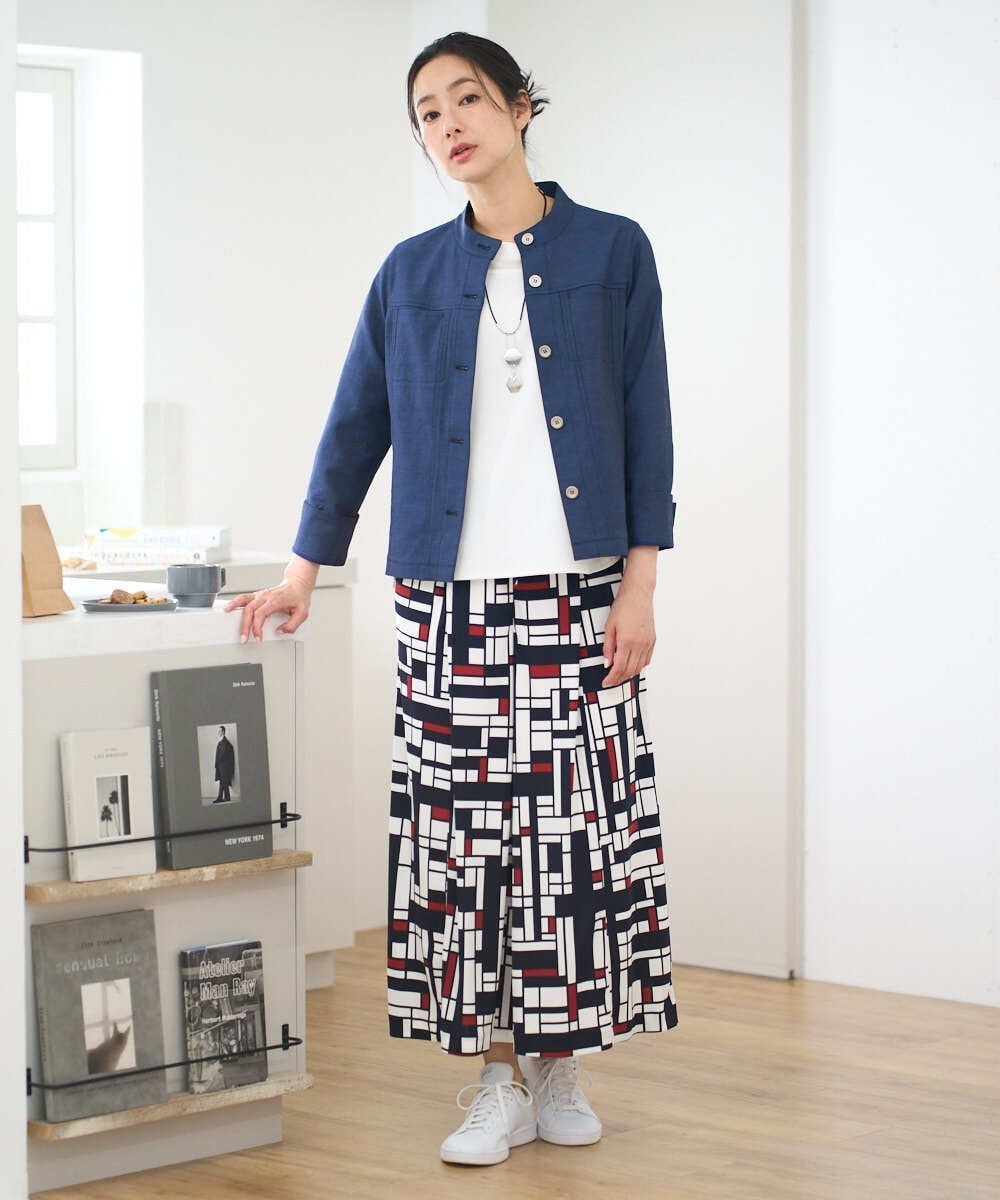 トリコロールガウチョパンツ ジョルジュ・レッシュ パンツ その他のパンツ レッド