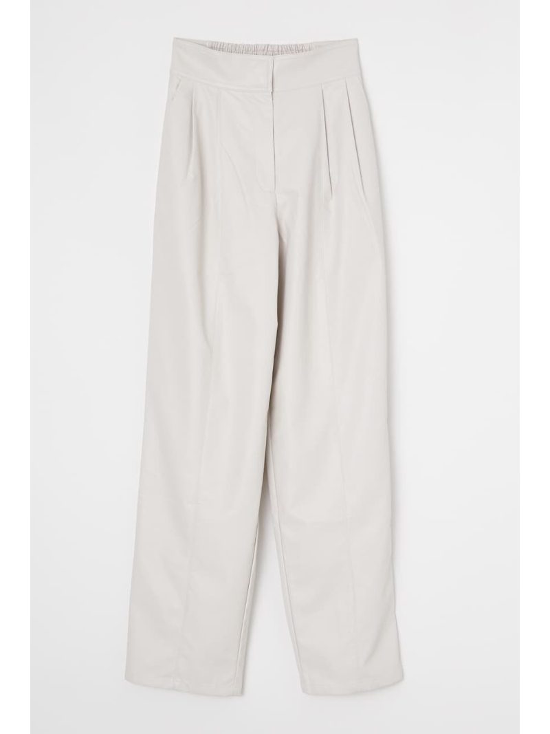 【SALE／30%OFF】MOUSSY F/LEATHER HW パンツ マウジー パンツ その他のパンツ ホワイト ブラック【送料無料】のサムネイル