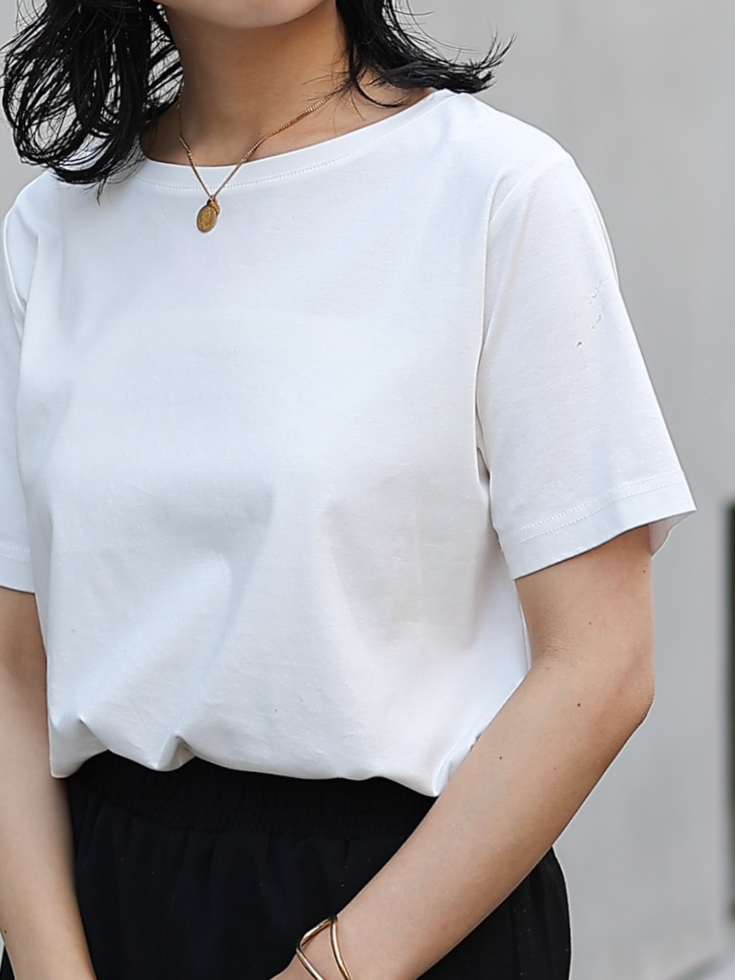 【SALE／50%OFF】COLONY 2139 スマート半袖コンパクトTシャツ コロニー トゥーワンスリーナイン トップス カットソー・Tシャツ ホワイト ネイビー ブラックのサムネイル