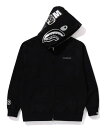 A BATHING APE INK CAMO SHARK ZIP HOODIE ア ベイシング エイプ トップス パーカー フーディー ブラック グリーン ホワイト イエロー【送料無料】