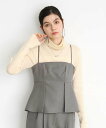 【SALE/20%OFF】THE SHOP TK 【セットアップ可/洗える】パウダリーツイルビスチェ ザ ショップ ティーケー トップス アンサンブル グレー ...