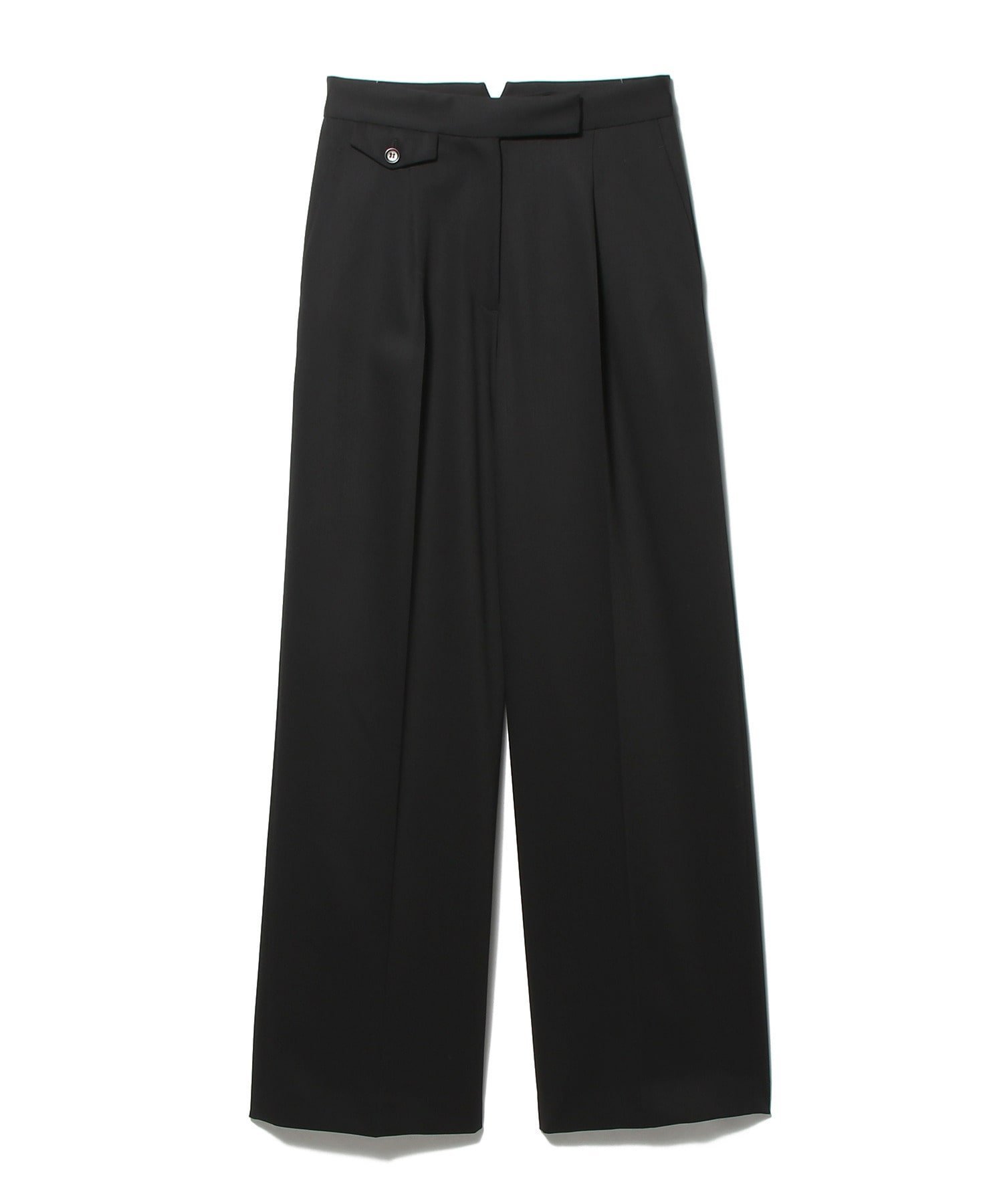 ESTNATION / ワンタックフレアパンツ エストネーション パンツ スラックス・ドレスパンツ ネイビー ベージュ ブラック