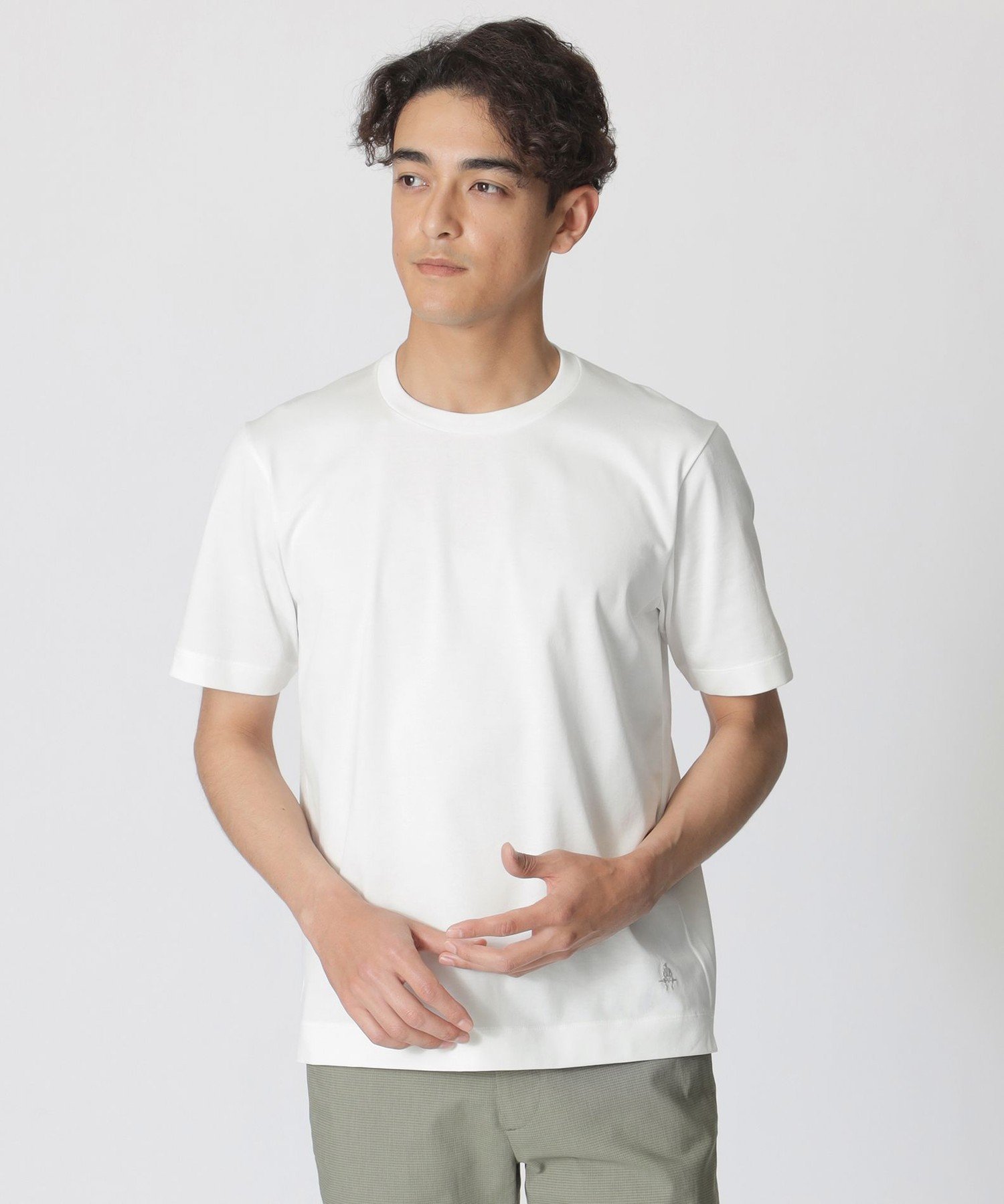 Paul Stuart サファイアクール半袖Tシャツ ポール・スチュアート トップス カットソー・Tシャツ ブラック ホワイト