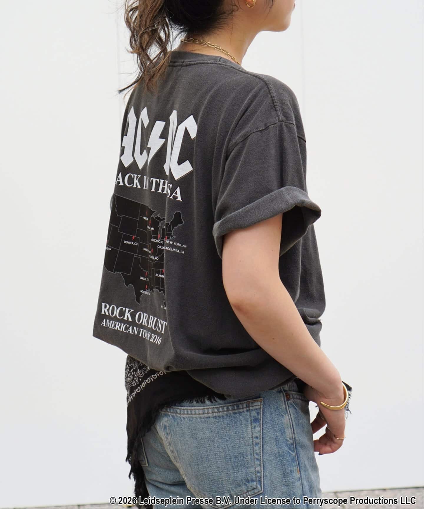 【GOOD ROCK SPEED / グッドロックスピード】AC/DC T-sh エーピーストゥディオ トップス カットソー・Tシャツ ブラック