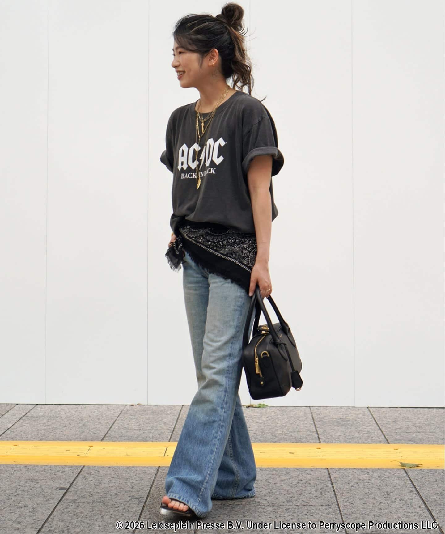【GOOD ROCK SPEED / グッドロックスピード】AC/DC T-sh エーピーストゥディオ トップス カットソー・Tシャツ ブラック