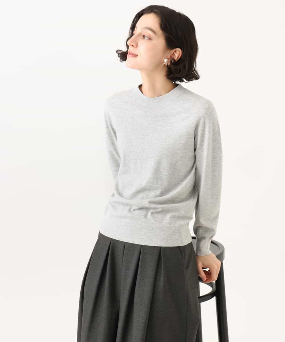 GIANNI LO GIUDICE（小さいサイズ） [アンサンブル対応]クルーネックニットプルオーバー メゾンドゥサンク トップス ニット レッド ベージュ グレー【送料無料】