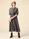 【SALE/50%OFF】DOUX ARCHIVES ドット2WAYボウタイワンピース ドゥアルシーヴ ワンピース シャツワンピース グレー ブラック【送料無料】