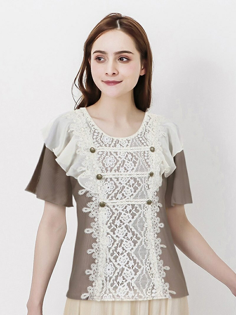 【SALE／74%OFF】axes femme (W)ナポレオン風プルオーバー アクシーズファム トップス その他のトップス ブラウン ブラック ホワイトのサムネイル