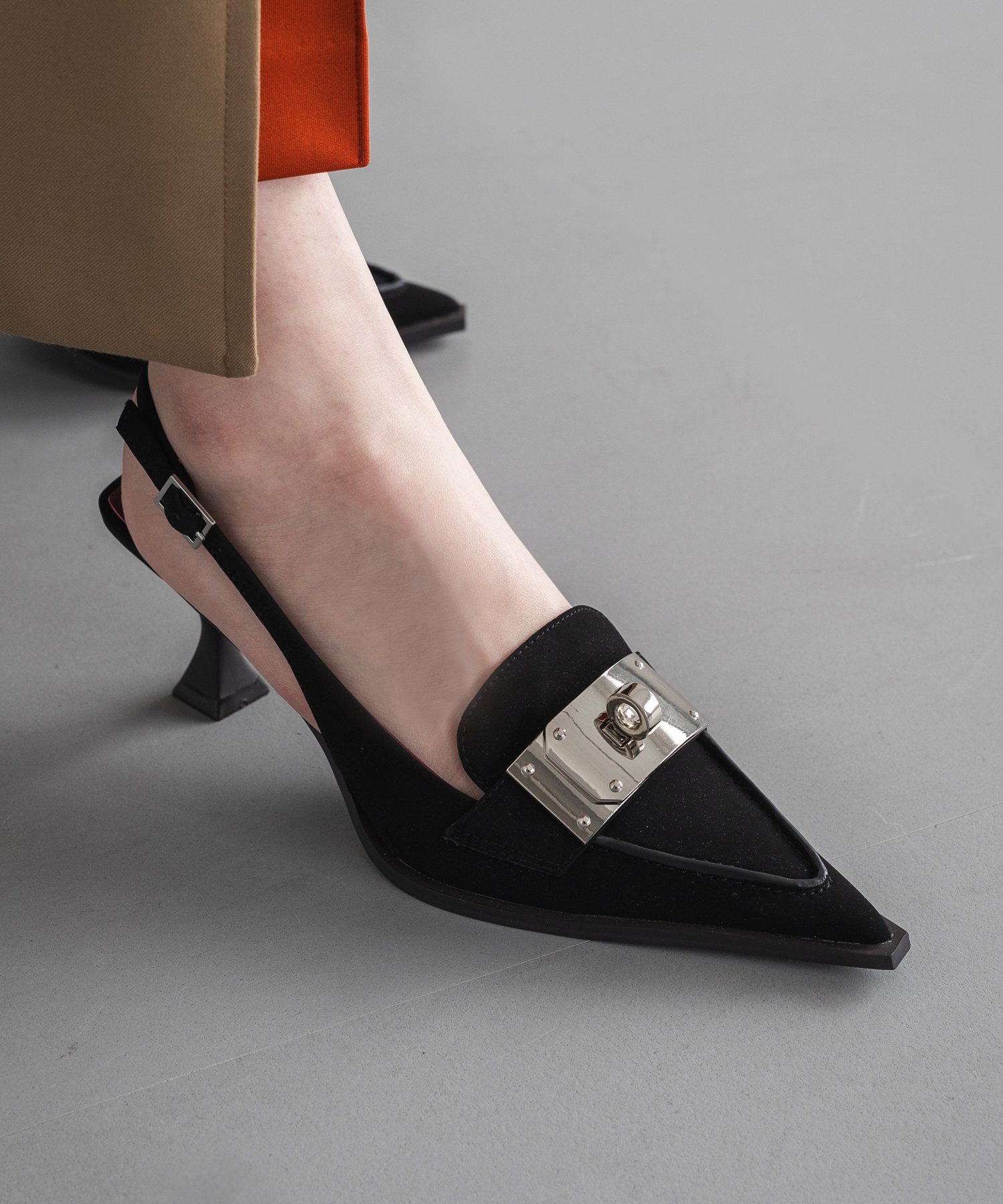 EVOL EVOL*Yukko コラボバックストラップパンプス イーボル シューズ・靴 パンプス ホワイト ベージュ ブラウン【送料無料】のサムネイル