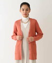 【SALE/60%OFF】HIROKO BIS ストレッチリブニットカーディガン /洗える ヒロコ ビス トップス カーディガン ブルー オレンジ【送料無料】