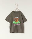 LOWRYS FARM アニマルプリントTシャツ ローリーズファーム トップス カットソー・Tシャツ グレー ピンク