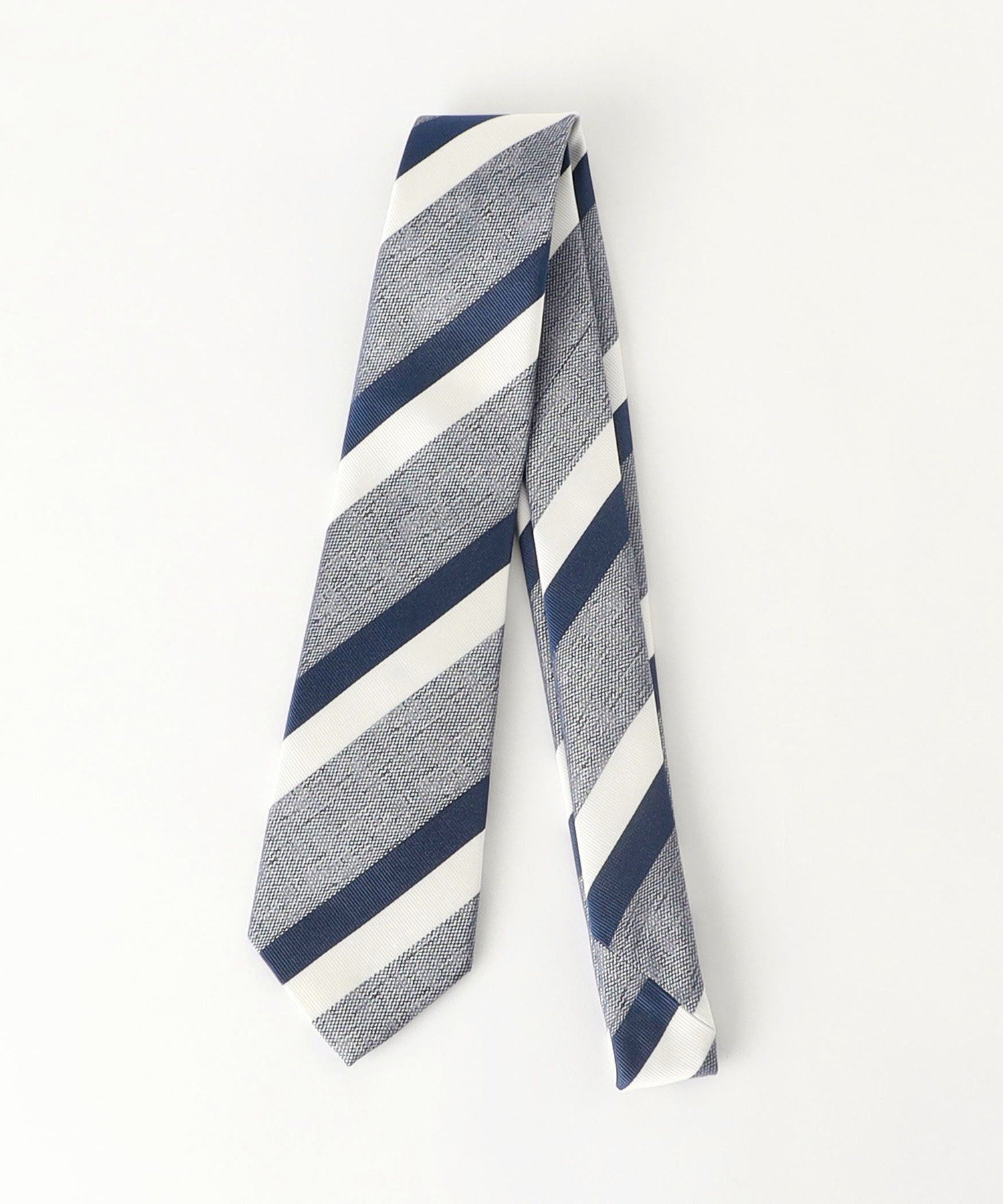 UNITED ARROWS green label relaxing <Seaward & Stearn>8.0cm ストライプ3 ネクタイ ユナイテッドアローズ グリーンレーベルリラクシング スーツ・フォーマル ネクタイ・蝶ネクタイ ネイビー【送料無料】