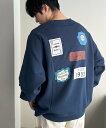 Discoat 【ユニセックス】WEARWELLマルチプリントスウェット ディスコート トップス カットソー・Tシャツ ネイビー【送料無料】