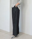 ICB L 【洗える】 コットンリアクティブデニム ワイドストレートパンツ アイシービー パンツ その他のパンツ ブラック ブルー【送料無料】