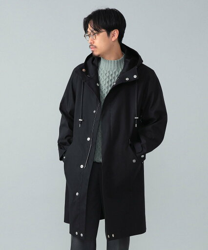 BEAMS F MACKINTOSH / GRANISH フーデットコート 25AW ビームス メン ジャケット・アウター モッズコート ブラック【送料無料】 BEAMS F MACKINTOSH / GRANISH フーデットコート 25AW ビームス メン ジャケット・アウター モッズコート ブラック【送料無料】