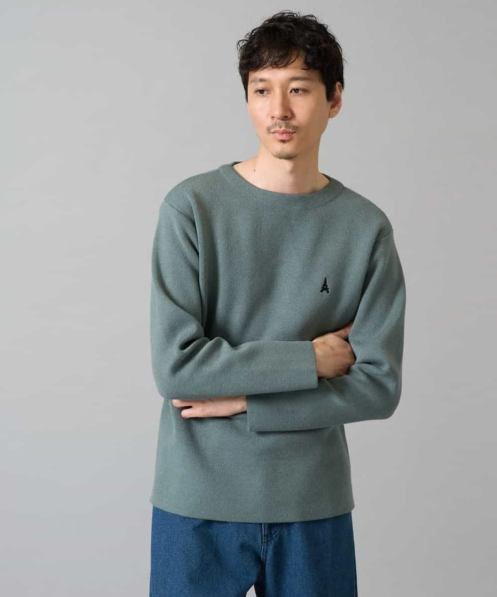 【SALE／14%OFF】a.v.v 【洗濯機で洗える】ワンポイント刺繍ボートネックニット アー・ヴェ・ヴェ トップス ニット ネイビー グリーン ホワイト【送料無料】