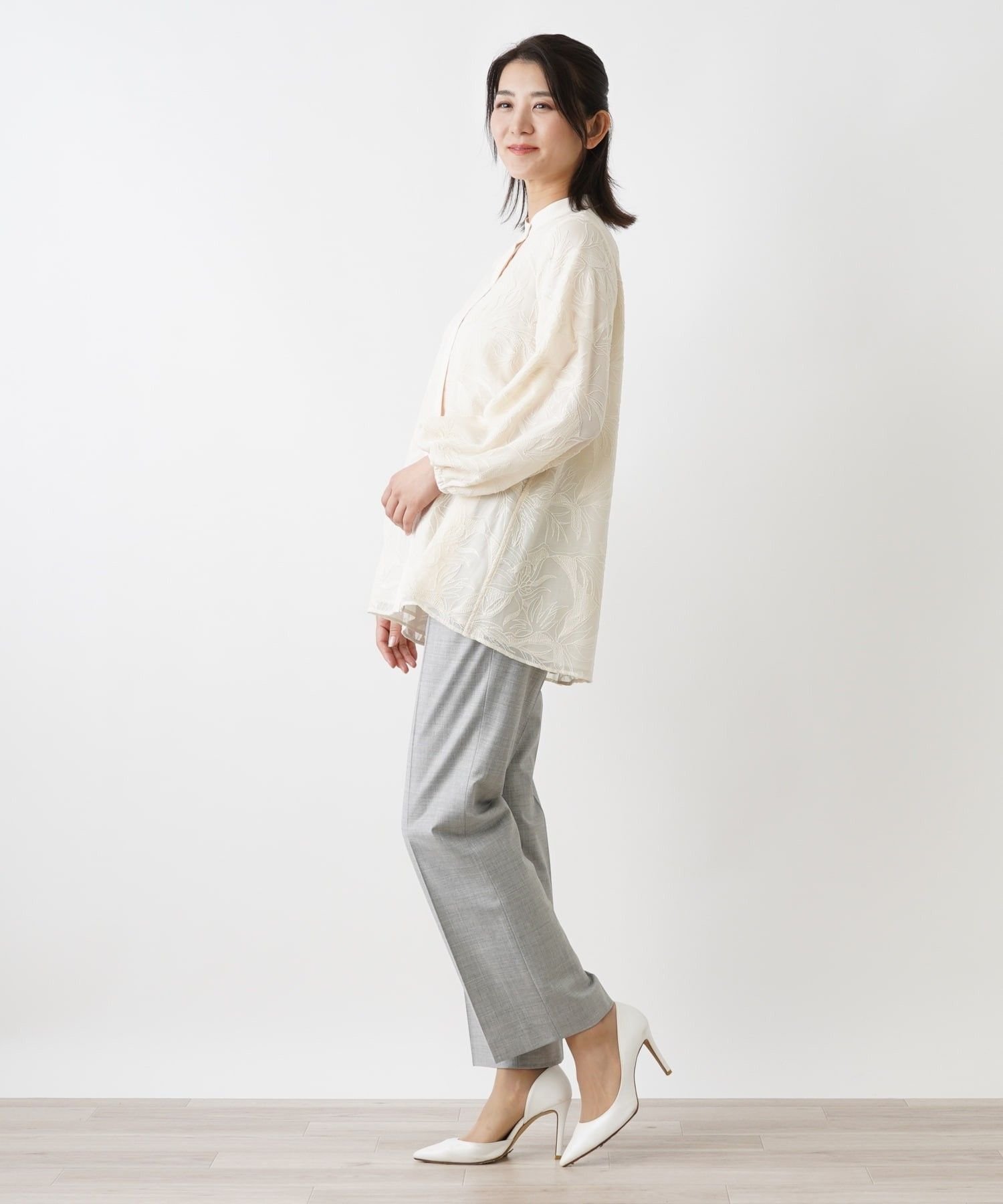 Leilian ブラウス レリアン トップス シャツ・ブラウス ベージュ