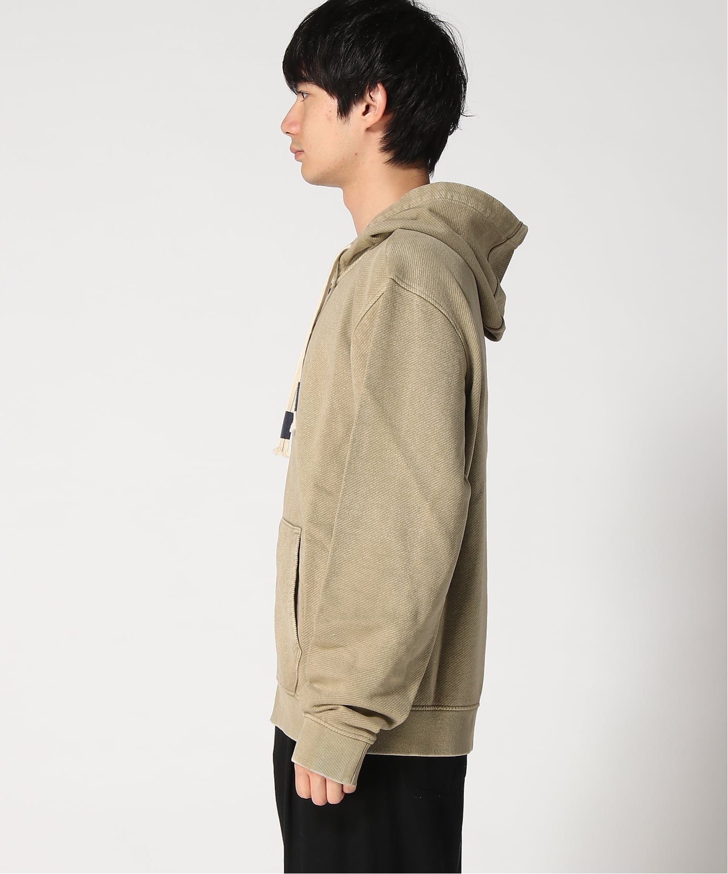 GUESS/(M)TEXTURED Zip Hoodie ゲス トップス パーカー・フーディー ベージュ