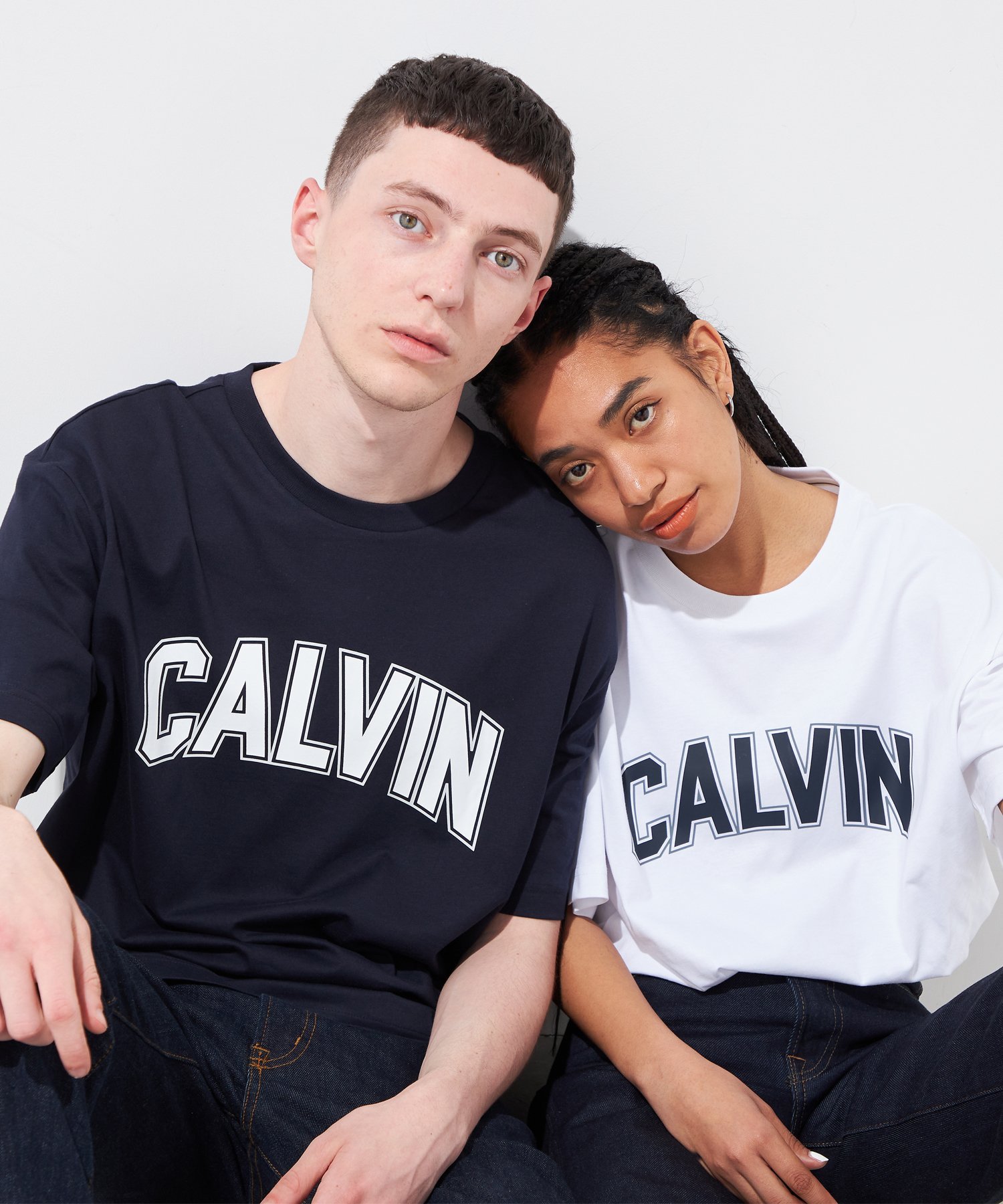 SALE40%OFFCalvin Klein Jeans (U)ڸåס Х󥯥饤 ˥å Сƥ T Calvin Klein Jeans J400310 Х󡦥饤 ȥåץ åȥT ۥ磻 ͥӡ̵
