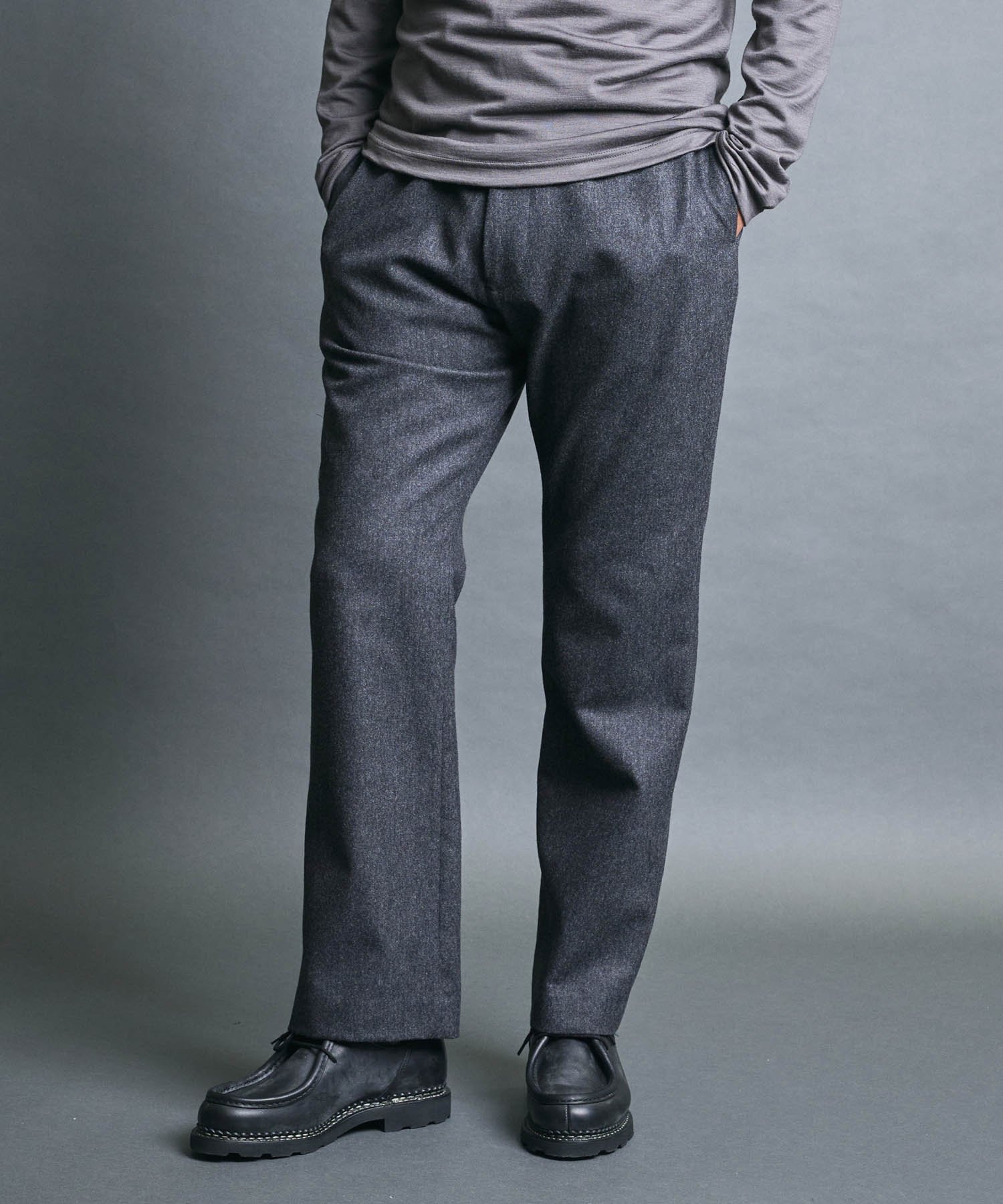 【SALE／60%OFF】Magine BULKY WOOL STRAIGHT TROUSERS マージン パンツ その他のパンツ ブラック グレー ネイビー【送料無料】