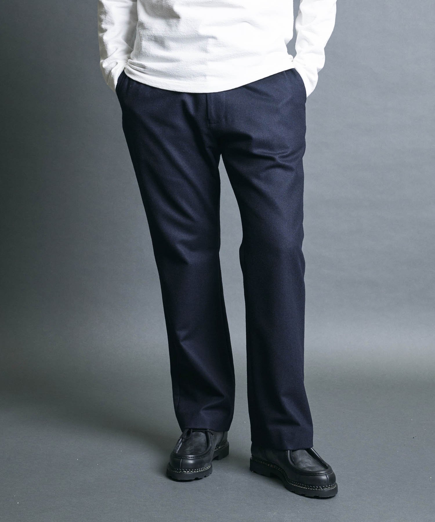 【SALE／60%OFF】Magine BULKY WOOL STRAIGHT TROUSERS マージン パンツ その他のパンツ ブラック グレー ネイビー【送料無料】