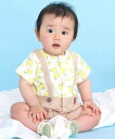 【SALE/30%OFF】SLAP SLIP BABY 【お揃い】レモンアニマル恐竜いきもの総柄サロペットドッキングロンパースベビー(70~80cm) ベベ オンライン ストア マタニティウェア・ベビー用品 ロンパース・カバーオール イエロー ホワイト