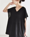 【SALE/40%OFF】quaranciel quaranciel:<手洗い可能>ラミー ミックス Vネック ノースリーブ シアー ニット シップス トップス...